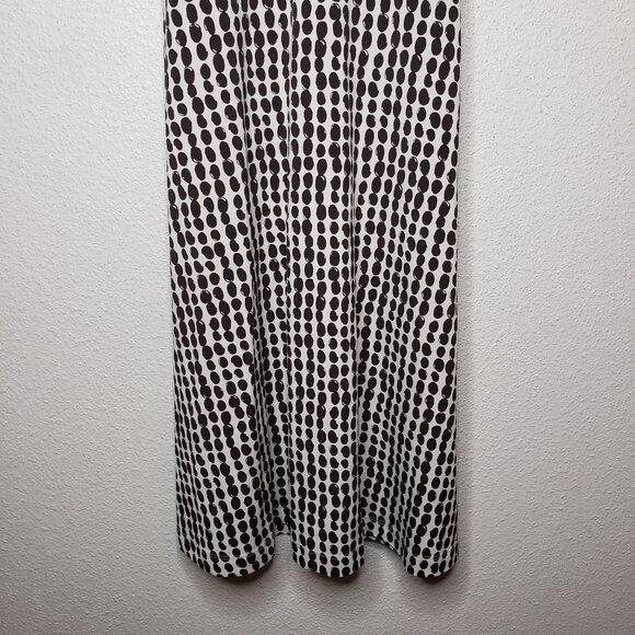 BCBG Max Azria Sz S Polka Dot Colorblock Flowy Knee Length Dress - Picture 4 of 8